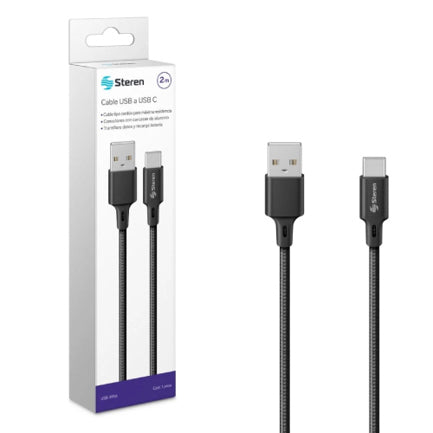 CABLE STEREN USB A USB C TIPO CORDON 1.9M