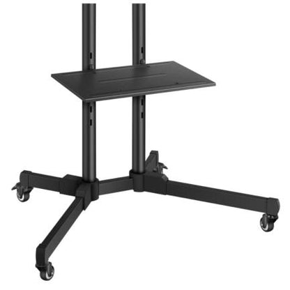 Soporte Steren Móvil para TV 19" a 83" Con Repisa Soporta Hasta 60kg Color Negro