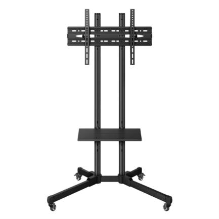 Soporte Steren Móvil para TV 19" a 83" Con Repisa Soporta Hasta 60kg Color Negro