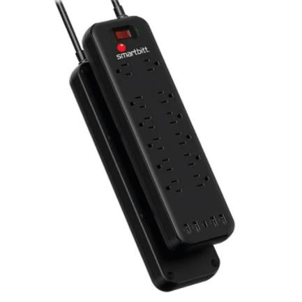 Supresor de Picos Smartbitt SBSS-B12-5U  12 Contactos y 5 puertos usb