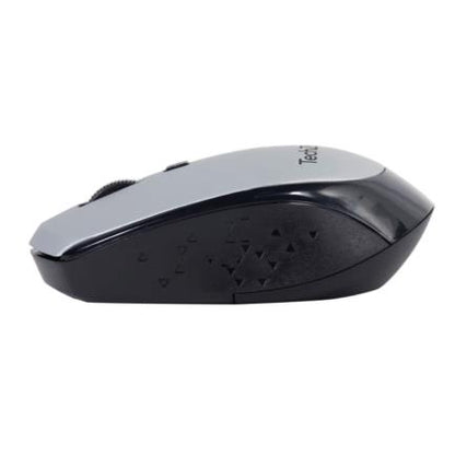 Mouse Óptico TechZone Inalámbrico 800 a 1600 DPI Ajustable 4 Botones Ambidiestro Win/MAC Color Plata