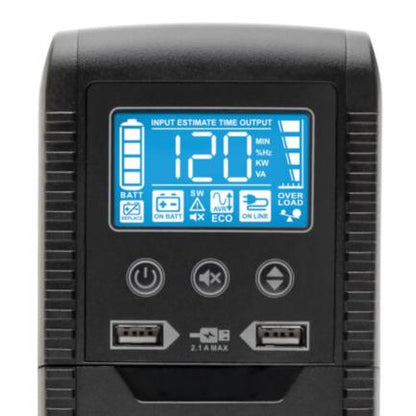 UPS Interactivo Tripp Lite con USB y 10 Tomacorrientes 120V 1300VA 720W 50Hz/60Hz AVR Serie ECO Energy Star V2.0