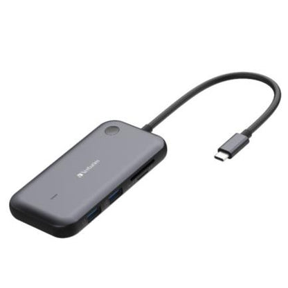 Adaptador Verbatim Inalámbrico USB-C con Lector de Tarjetas QCast Mirror WDA-01