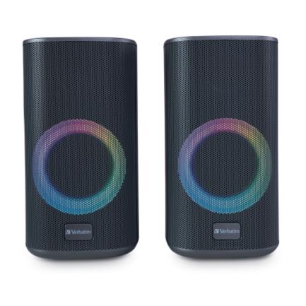 Bocinas VERBATIM RGB de Escritorio C/Bluetooth - Negro