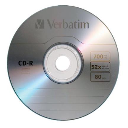 Disco VERBATIM CD-R 52X 80MIN 700MB C/50