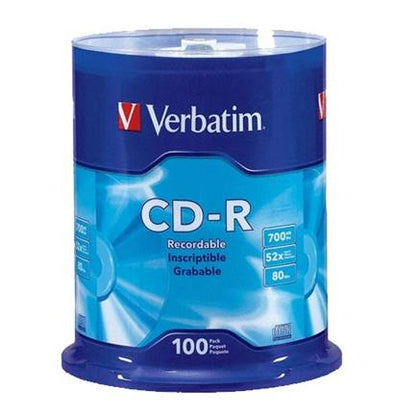 Disco VERBATIM CD-R 52X 80MIN 700MB C/100