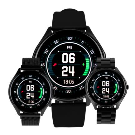 Smart Watch Vorago SW-505 Redondo IP67 Bluetooth Pantalla AMOLED 1.43"  Táctil Negro 2 Extensibles