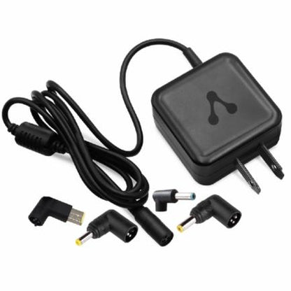 Cargador Vorago AU-405 Universal para Laptop 65W 4 Puntas Intercambiables Color Negro