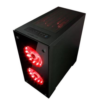 Gabinete Game Factor CSG550 Micro ATX 3 Ventiladores 120mm RGB Cristal Color Negro