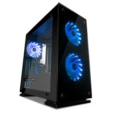 Gabinete Game Factor CSG550 Micro ATX 3 Ventiladores 120mm RGB Cristal Color Negro