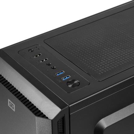 GABINETE START THE GAME CSG-530 MATX CRISTAL USB 3 S FTE NEGRO