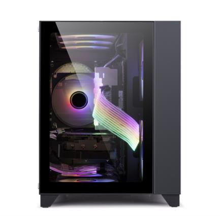 GABINETE GAME FACTOR CSG570 MAT X FISHTANK DOBLE CRISTAL USB 3  S F