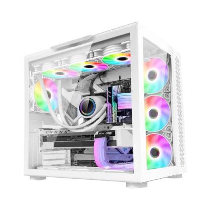 GABINETE GAME FACTOR CSG700 ATX FISHTANK  DOBLE CRISTAL  USB 3.0 S