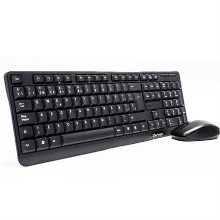 KIT TECLADO Y MOUSE VORAGO KM 302 INALAMBRICO NEGRO