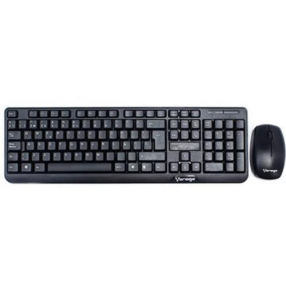 KIT TECLADO Y MOUSE VORAGO KM 302 INALAMBRICO NEGRO