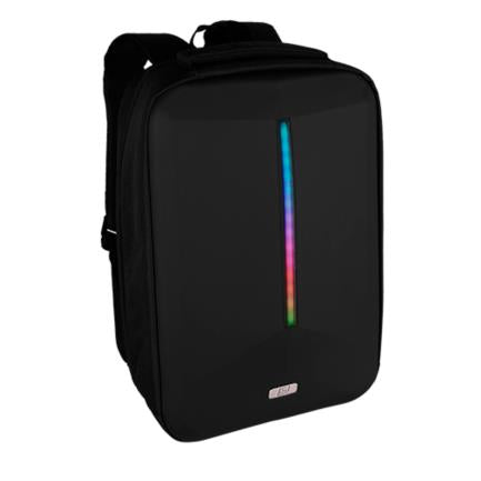 Mochila Vorago BP-500 15.6"  Start The Game Iluminación RGB App Configurable USB Color Negro