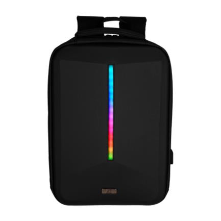 Mochila Vorago BP-500 15.6"  Start The Game Iluminación RGB App Configurable USB Color Negro