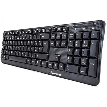 TECLADO VORAGO KB-102 MULTIMEDI A USB NEGRO