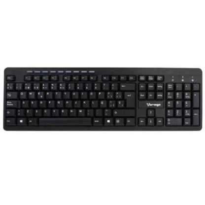 Teclado y Mouse Vorago KM-304 Inalámbrico Multimedia USB Color Negro