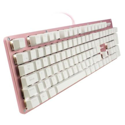 TECLADO MECANICO GAME FACTOR KBG400 SWITCH RED USB ROSA