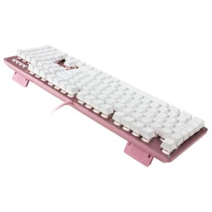 TECLADO MECANICO GAME FACTOR KBG400 SWITCH RED USB ROSA