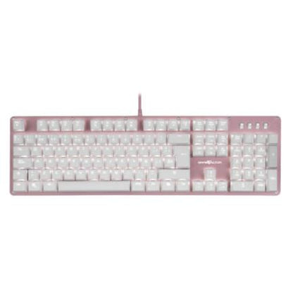 TECLADO MECANICO GAME FACTOR KBG400 SWITCH RED USB ROSA