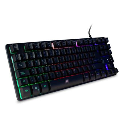 Teclado Vorago Start The Game KB-503 TenKeyless Iluminación RGB USB Color Negro