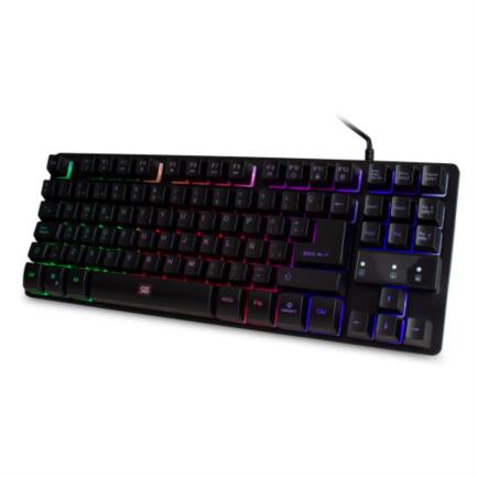 Teclado Vorago Start The Game KB-503 TenKeyless Iluminación RGB USB Color Negro