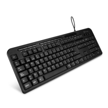 Teclado Vorago KB-204 Alámbrico Multimedia USB Color Negro