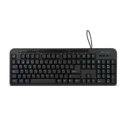 Teclado Vorago KB-204 Alámbrico Multimedia USB Color Negro