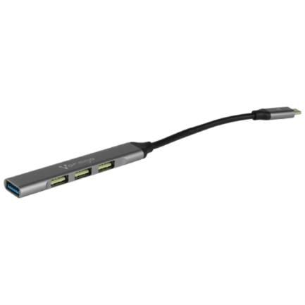 CONCENTRADOR HUB VORAGO HU-200 4 PUERTOS USB SLIM TIPO C