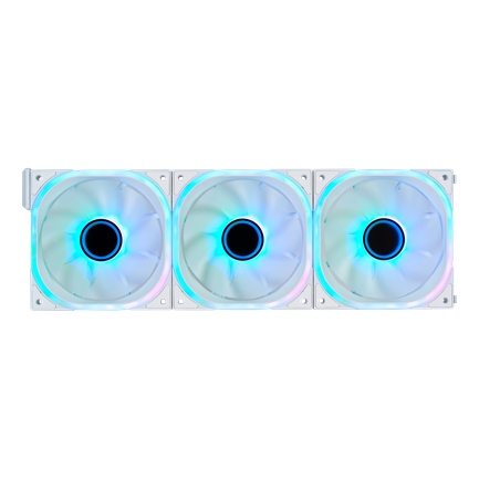 Kit Ventiladores Vorago Game Factor FKG500 Modulares 3 FANS 120mm 58 CFM RGB Control Remoto Blanco