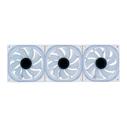 Kit Ventiladores Vorago Game Factor FKG500 Modulares 3 FANS 120mm 58 CFM RGB Control Remoto Blanco