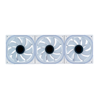 Kit Ventiladores Vorago Game Factor FKG500 Modulares 3 FANS 120mm 58 CFM RGB Control Remoto Blanco