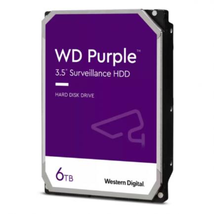 Disco Duro Interno Western Digital Purple Surveillance 6TB 3.5" SATA lll 6 Gbit/s Cache 256MB para Videovigilancia