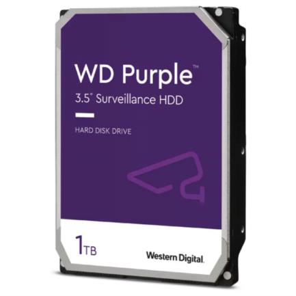 Disco Duro Interno Western Digital Purple Surveillance 1TB 3.5" SATA lll 6 Gbit/s Cache 64MB para Videovigilancia