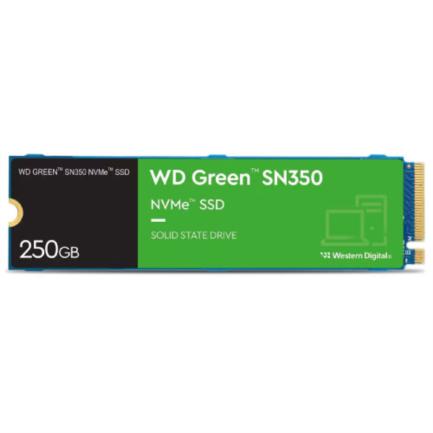 Unidad De Estado Solido SSD Interno Western Digital Green SN350 250GB M.2 2280 PCIe 3.0 NVMe Lect 2400/1500 MBs para PC