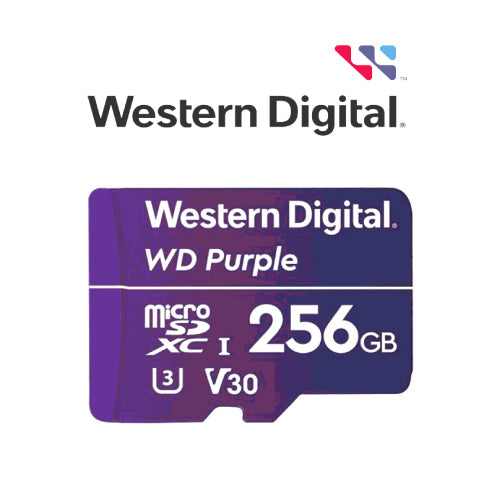 Memoria Micro SD Western Digital Purple WDD256G1P0C   256 GB Micro SC QD101-  1UHS Clase 10 para videovigilancia