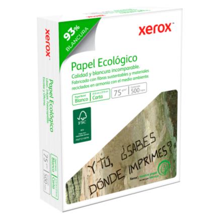 Papel Cortado Xerox Bond Ecológico 75gr Carta 93% Blancura (Verde) C/5000 Hojas