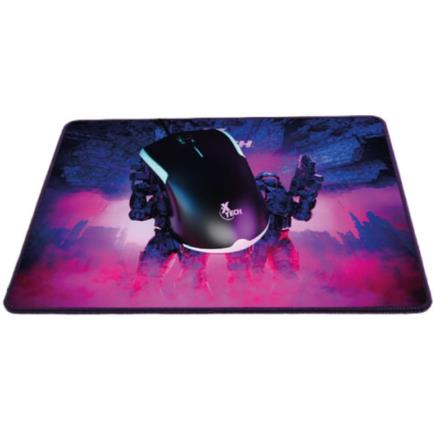 Teclado Mouse y Mousepad Gamer XTech Hasha XTK-535S Iluminación RGB Conexión USB Full Size Color Negro