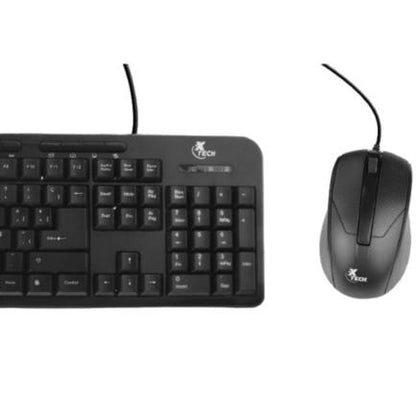 Teclado Multimedia y Mouse Alámbricos XTech XTK-301S Español Color Negro