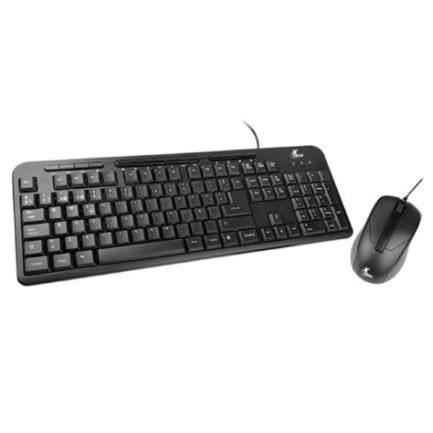 Teclado Multimedia y Mouse Alámbricos XTech XTK-301S Español Color Negro