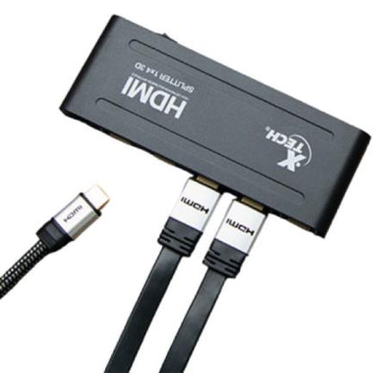 Multiplicador HDMI XTech XHA-410 de 4 Salidas Alimentación Propia Resolución 1920x1080p 1 Conector Hembra