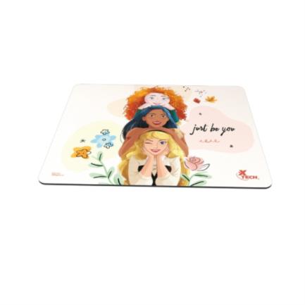 Mousepad XTech XTA-D100PS de Princesas Disney con Superficie Clásica Base de Goma Antideslizante