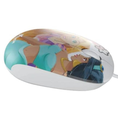 Mouse Alámbrico XTech  XTM-D406PS Ambidiestro Princesas Disney 3 Botones 1 Velocidad