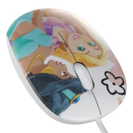 Mouse Alámbrico XTech  XTM-D406PS Ambidiestro Princesas Disney 3 Botones 1 Velocidad