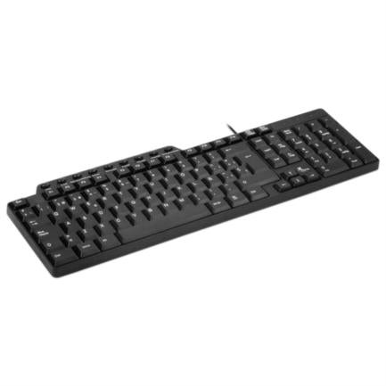 Teclado Alámbrico Multimedia XTech XTK-160S Español Ergonómico Conexión USB Color Negro