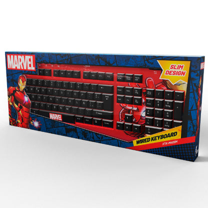 Teclado XTech Full Size Iron Man XTK-M401IM - Teclas multimedia - EspaÃ±ol - Conexion USB