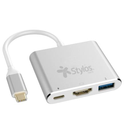 STYLOS HUB USB-C/ 1 X USB 3.0/ 1 X HDMI HEMBRA/ 5000MBIT/S/ PLA