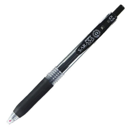 Boligrafo Zebra Sarasa Clip rollerball retractil punto fino 0.5 tinta gel color negro caja c/12